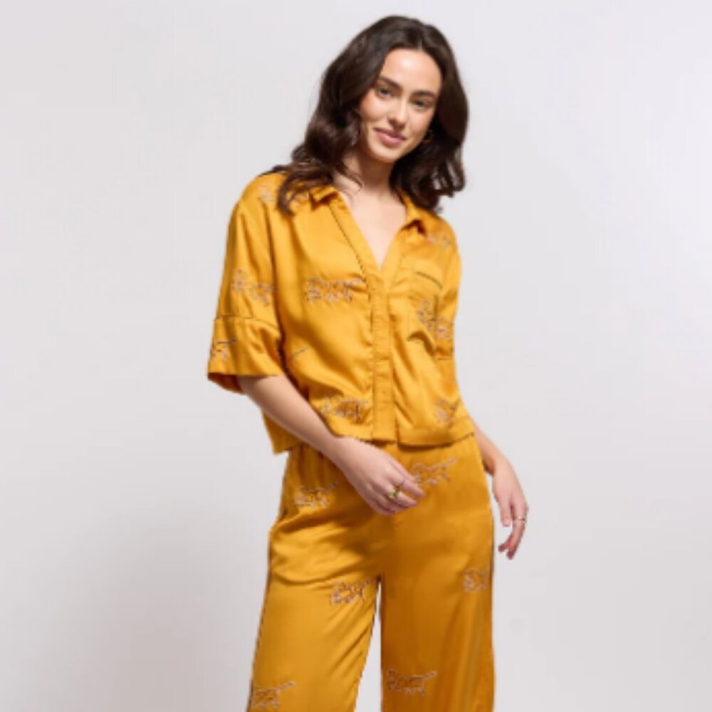 Sani Tiger Loungewear Set - Sunset Soirée (Marigold)